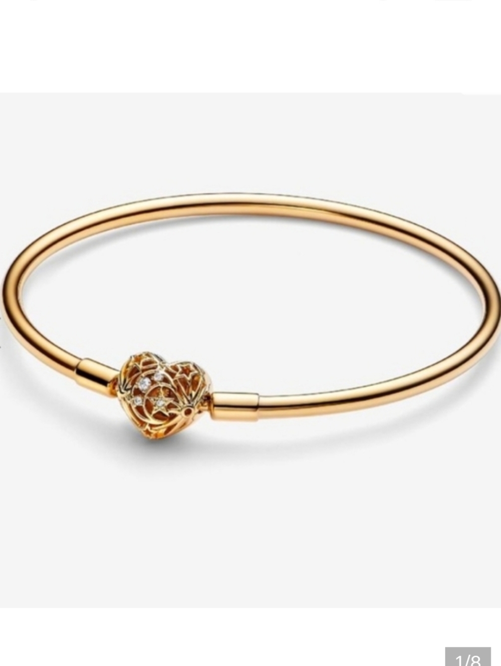 NWT Pandora Celestial Bangle Gold Plated Unique Metal Blend 7.5”/19 cm